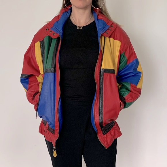 INSANE✨ Vintage Leather Patchwork Jacket - Picture 2 of 16